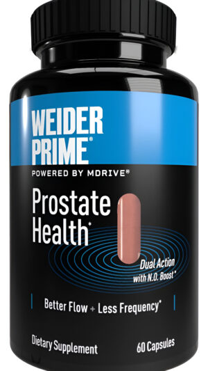 Weider Prime Prostate Health Para Hombres, Doble Acción Con Aumento N.o. Boost, Promueve El Flujo Y La Frecuencia Norma