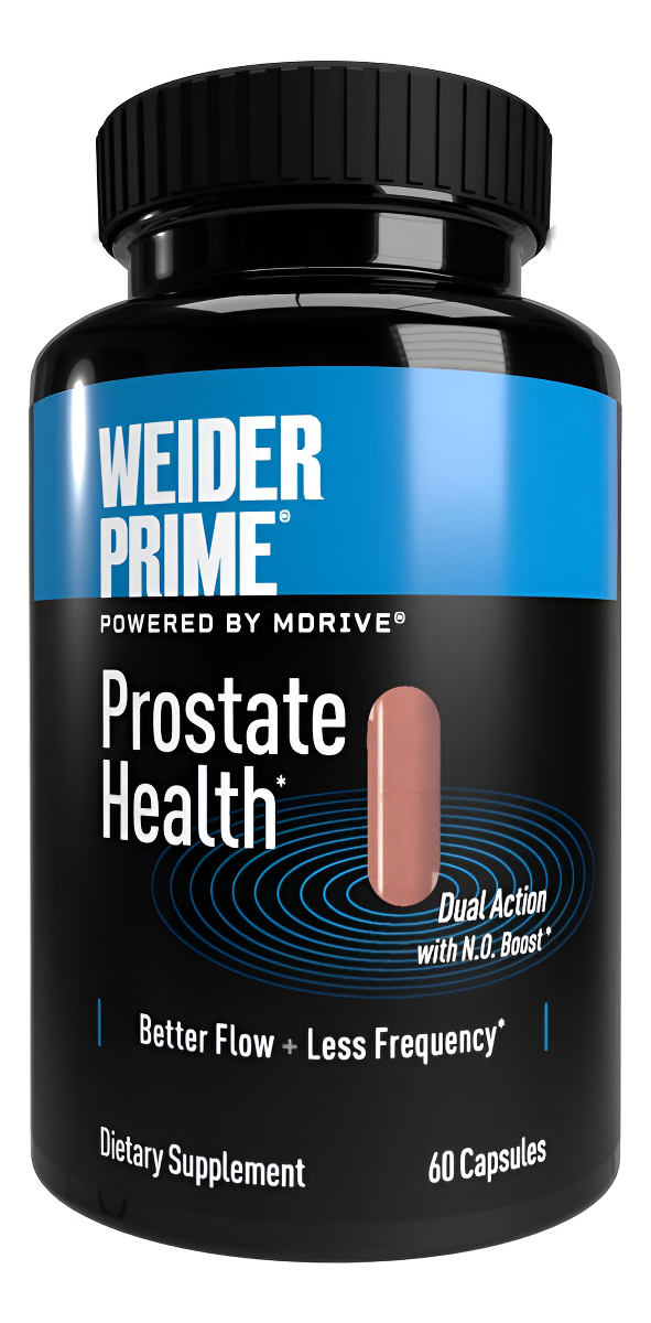 Weider Prime Prostate Health Para Hombres, Doble Acción Con Aumento N.o. Boost, Promueve El Flujo Y La Frecuencia Norma