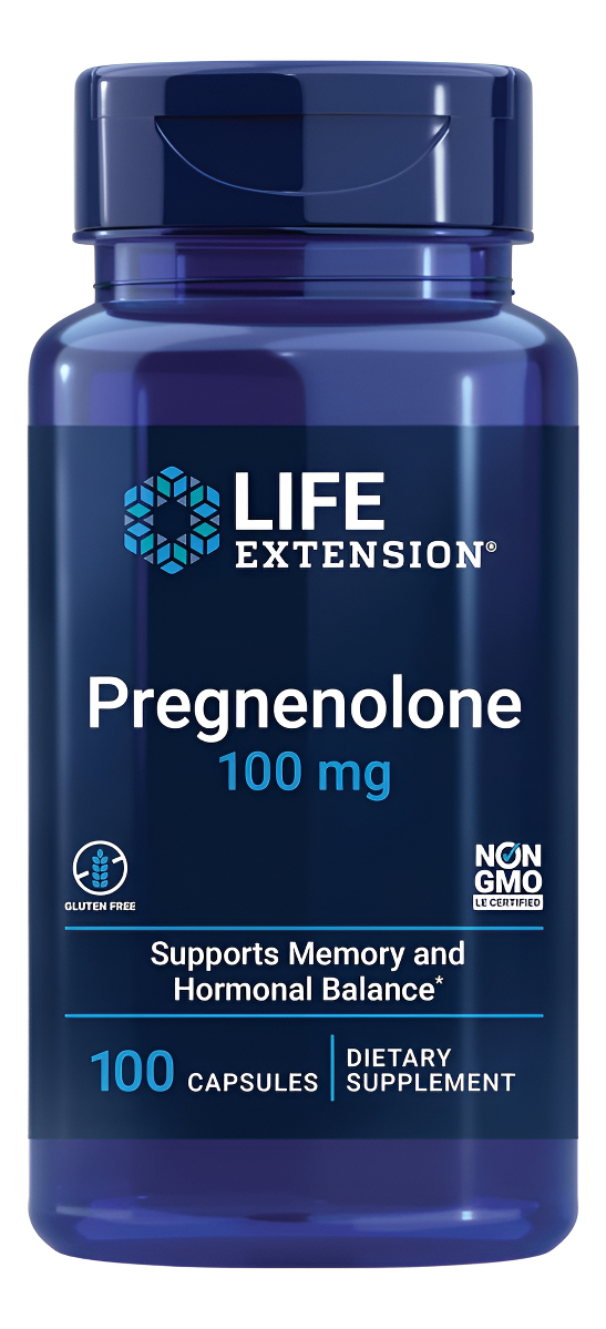 Life Extension Pregnenolona Cápsula 0.003 Onzas, 100-unidades, 737870700104, 100, 1, 1