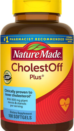 Nature Made Cholestoff Plus, Suplemento Dietético Para Apoyo A La Salud Del Corazón, 100 Cápsulas Blandas, Suministro D