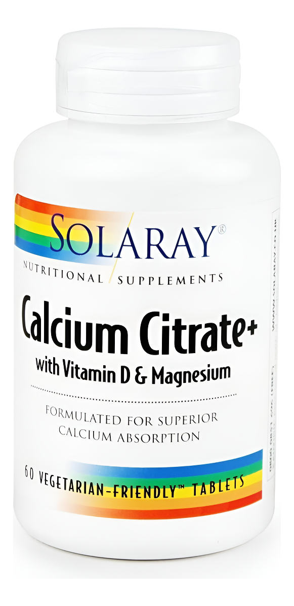 Solaray Citrato De Calcio 60 Comprimidos