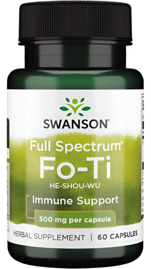 Swanson Fo-ti (he Shou Wu) Suplemento De Espectro Total, 500 Miligramos 60 Cápsulas