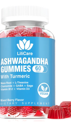 Gomitas Ashwagandha, Suplemento Orgánico De Extracto De Raíz De Ashwa De 2000 Mg Para Mujeres Y Hombres - 60 Unidades