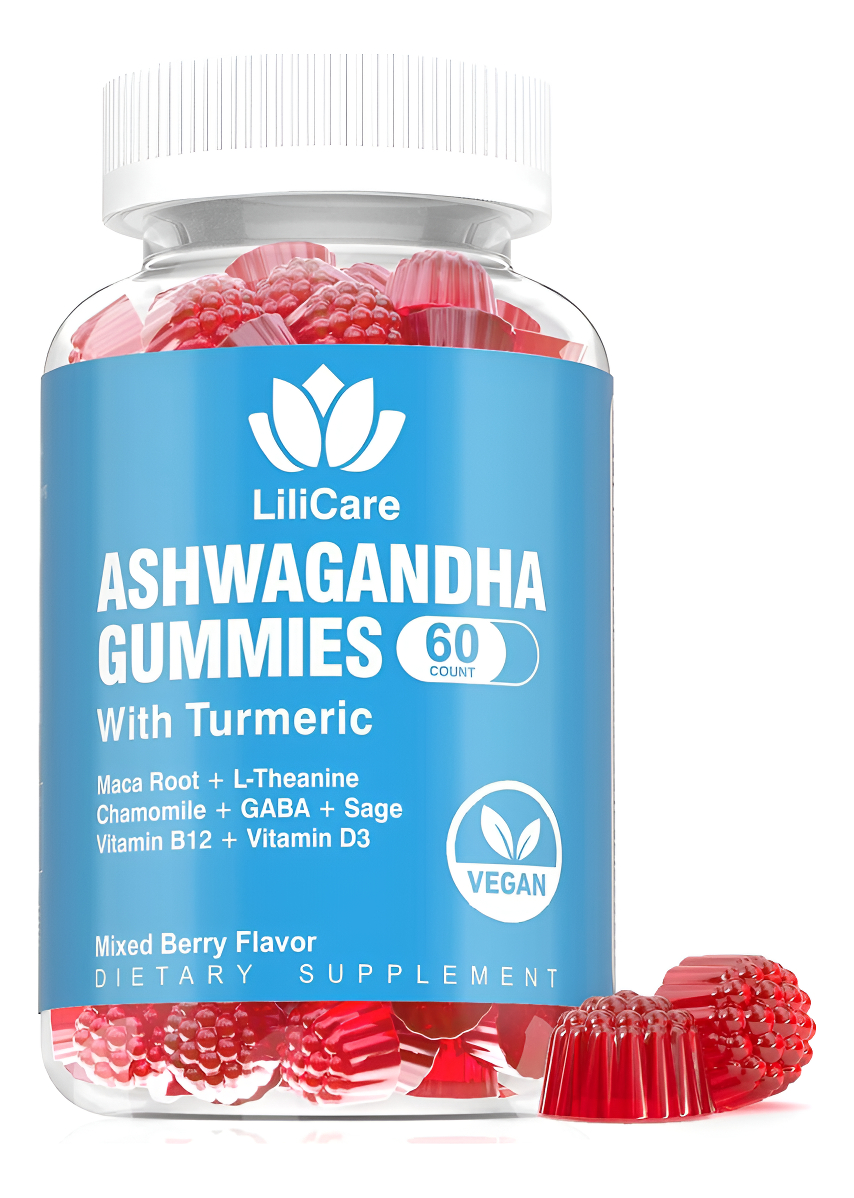 Gomitas Ashwagandha, Suplemento Orgánico De Extracto De Raíz De Ashwa De 2000 Mg Para Mujeres Y Hombres - 60 Unidades