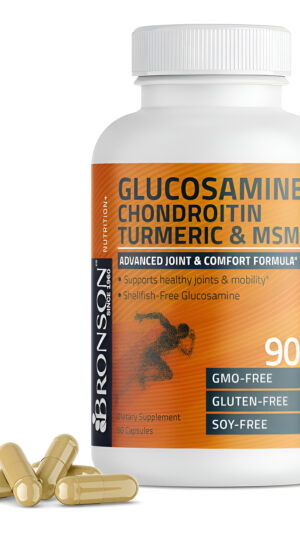 Bronson Glucosamina, Condroitina, Cúrcuma Y Msm Fórmula Avanzada Para Articulaciones Y Cartílagos, 90 Cápsulas