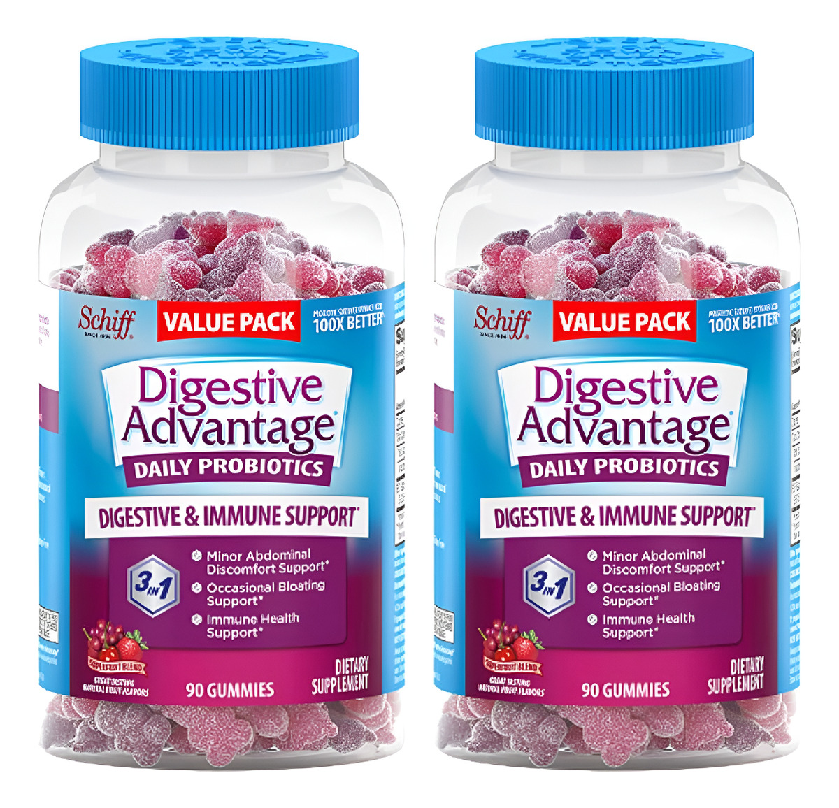 Digestive Advantage - Gomitas Digestive Advantage Daily Probiotic Para La Salud Digestiva E Intestinal, Para Hombres Y