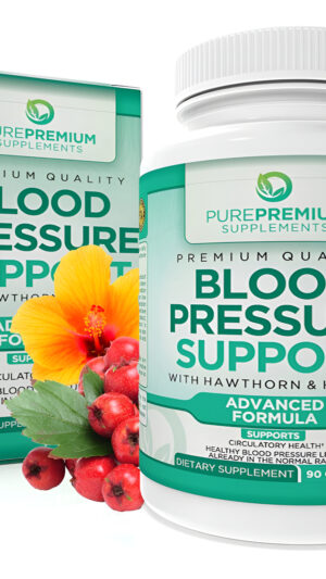 Purepremium Supplements Suplementos De Presión Arterial Con Baya De Espino, Hibisco, Óxido Nítrico