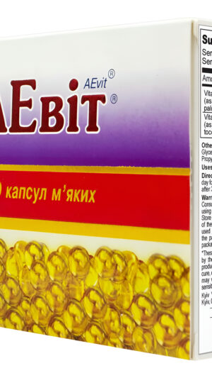 Aevit Complejo De Vitamina E 100.000 Ui, 60 Cápsulas Blandas