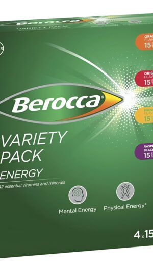 Berocca Paquete Variado Energético De Tabletas Efervescentes De 60 Unidades