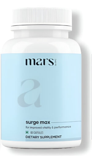 Mars By Ghc Natural Surge Max Caps (paquete De 3) | Alimentado Con Shilajit, Safed Musli Y Gokshura | Bienestar General