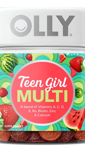 Gomitas Multivitamínicas Olly Teen Girl 15 Vitaminas Esenciales, Sabor A Melón Y Bayas 70 Unidades