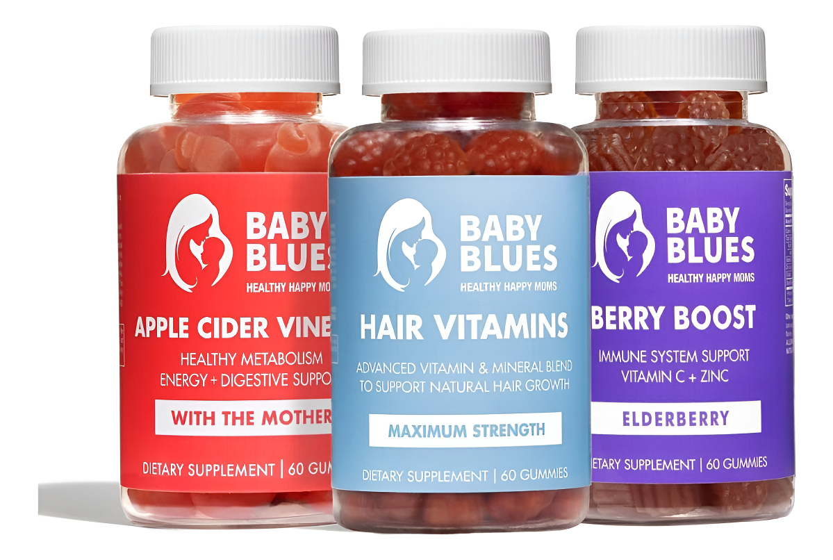 Baby Blues Paquete Posparto, Kit De 180 Gomitas Vitamínicas Para Nuevas Mamás: Cabello, Energía E Inmunidad