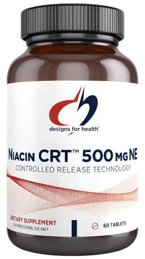 Designs For Health Niacina 500mg - Niacina Crt Vitamina B3 (ácido Nicotínico), Tabletas Controladas De Liberación Lenta
