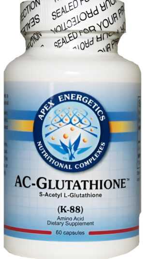 Apex Energetics, Ac-glutatión (k-88) Suplemento Dietario, S-acetilo, L-glutatión, 60 Cápsulas