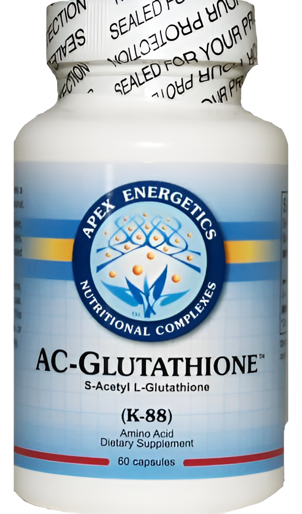 Apex Energetics, Ac-glutatión (k-88) Suplemento Dietario, S-acetilo, L-glutatión, 60 Cápsulas