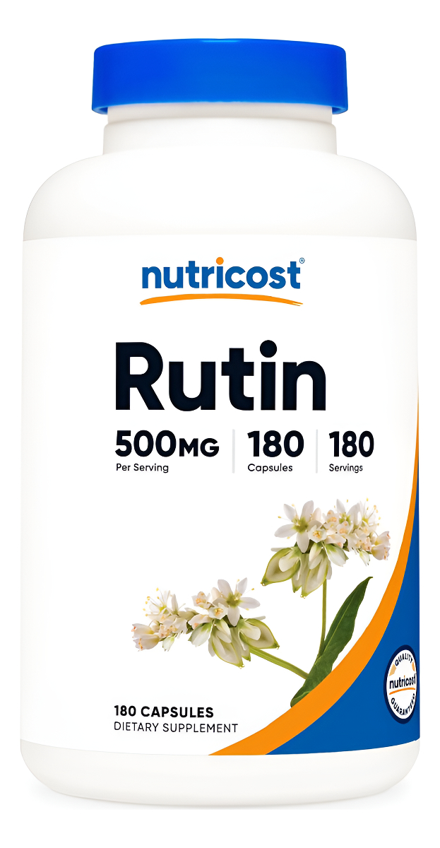 Nutricost Rutin 500 Mg, 180 Cápsulas - Sin Gluten, Sin Omg Y Apto Para Vegetarianos