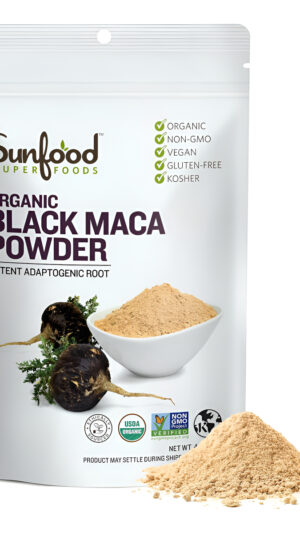 Sunfood Superfoods Polvo De Raíz De Maca Negra | Bolsa De 4 Oz | Maca Peruana Para Hombres Y Mujeres. 100% Puro: Sin Ad