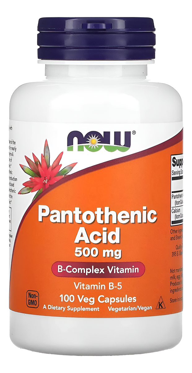 Now Foods Ácido Pantoténico 500 Mg, 100 Cápsulas