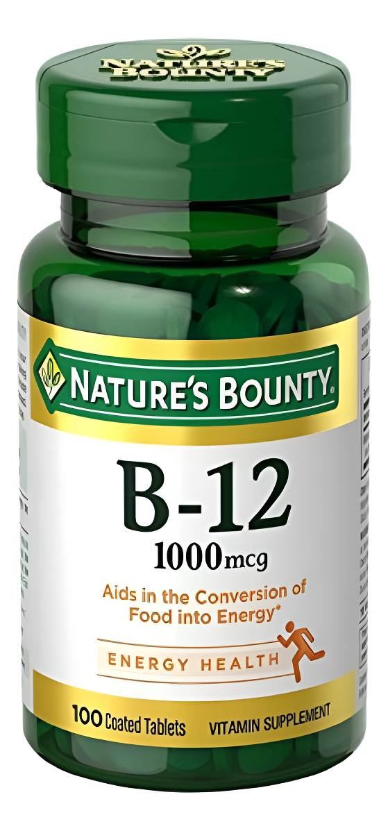 Nature's Bounty Vitamina B-12 1000 Mcg 100 Tabletas Recubiertas (paquete De 4)