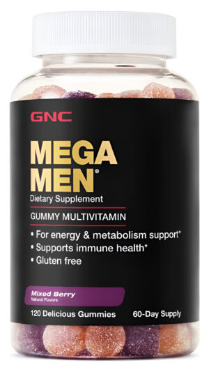 Gnc Mega Men Gummy Multivitamin Admite Energía, Metabolismo
