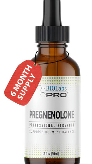 Biolabs Pro Aceite De Pregnenolona Bio-idéntico Natural, Apoya El Equilibrio Hormonal, Botella De 2 Oz