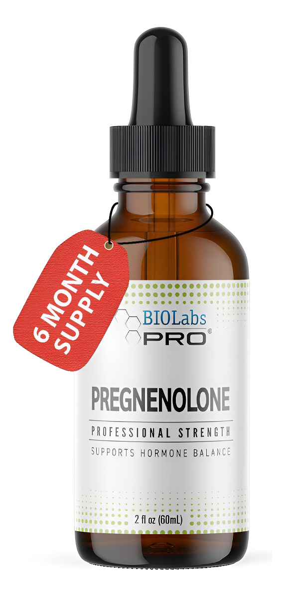 Biolabs Pro Aceite De Pregnenolona Bio-idéntico Natural, Apoya El Equilibrio Hormonal, Botella De 2 Oz
