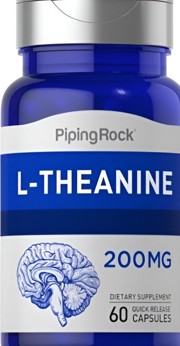 Piping Rock L Theanine Cápsulas De 200 Mg | 60 Unidades | Suplemento Sin Omg Y Sin Gluten