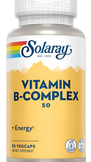 Solaray Complejo De Vitamina B De 50 Mg, Suplemento Energético Saludable 50 Cápsulas Veganas