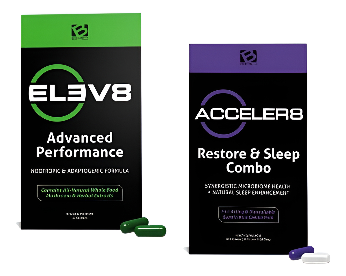 Acceler8 Y Elev8 - Más Una Muestra Gratis - Suministro De 1 Mes (30 Días) - Muestra De Uno De Los Productos De Bebidas