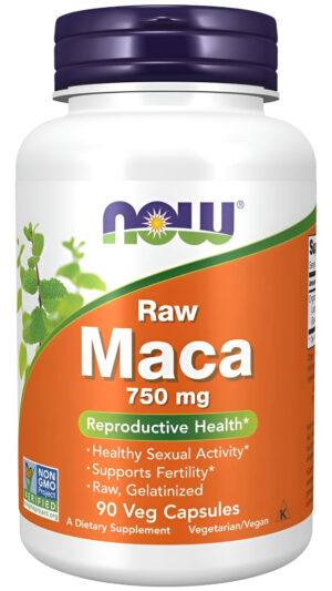 Now Foods Maca, 750 Mg, Apoyo Para Salud Reproductiva, 90 Cápsulas Vegetarianas