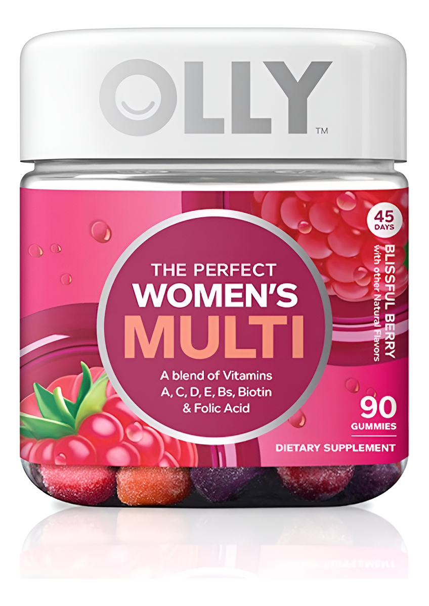 Olly Perfect Suplemento Multivitamínico En 90 Gomitas Para Mujer, Con Biotina Y Ácido Fólico