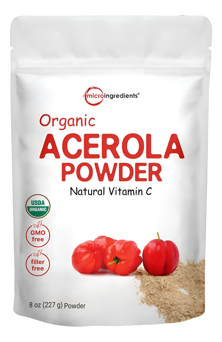 Polvo De Acerola Cherry Orgánico Natural+ Vitamina C