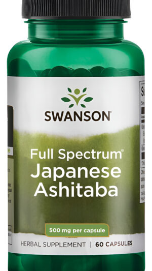 Swanson Ashitaba Japonesa  Espectro Completo  Fórmula Natural Para El Apoyo Del Sistema Inmunológico  (60 Cápsulas,