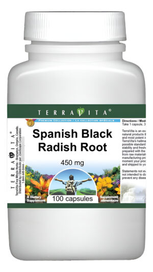Terravita Raíz De Rábano Negro Español - 450 Mg (100 Cápsulas, Zin: 510873) - Paquete De 3