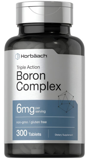 Suplemento De Triple Complejo De Boro De 6 Mg, 300 Tabletas, Vegetariano, Sin Omg Y Sin Gluten, Citrato De Boro De Triple Acción, Glicinato De Boro,