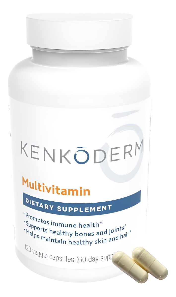 Kenkoderm Multivitamínico Para Psoriasis, Cuidado De La Piel Y Suplemento De Apoyo Inmunológico, 120 Cápsulas