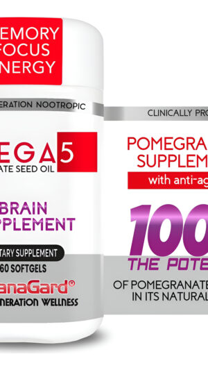 Omega 5 Nano Technology - Suplemento De Salud Cerebral Para Enfoque Y Refuerzo Cerebral, Antioxidante, 60 Suplementos D