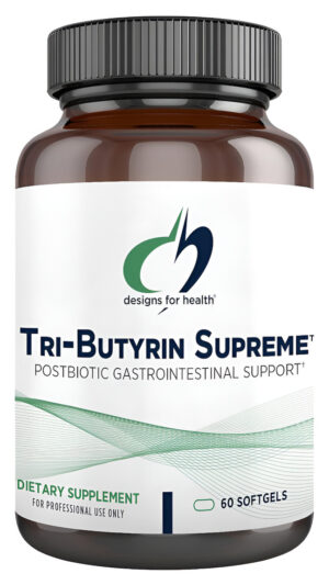 Designs For Health Tri-butyrin Supreme - Postbióticos De Ácido Butírico 3 En 1 (butirato) Para La Salud Intestinal Y El