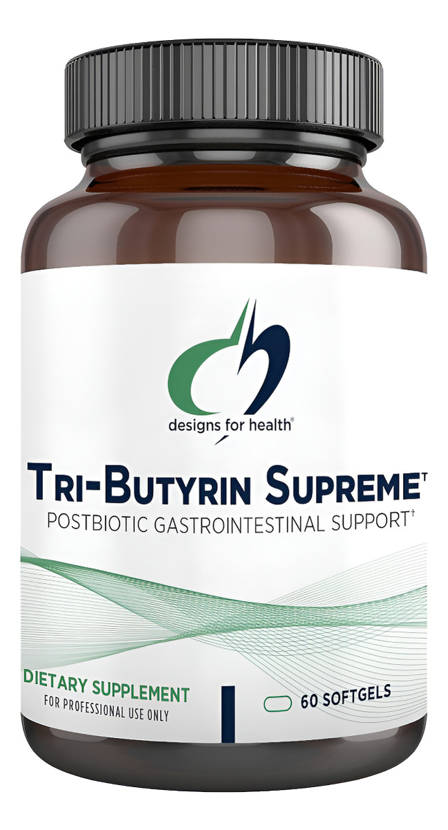 Designs For Health Tri-butyrin Supreme - Postbióticos De Ácido Butírico 3 En 1 (butirato) Para La Salud Intestinal Y El
