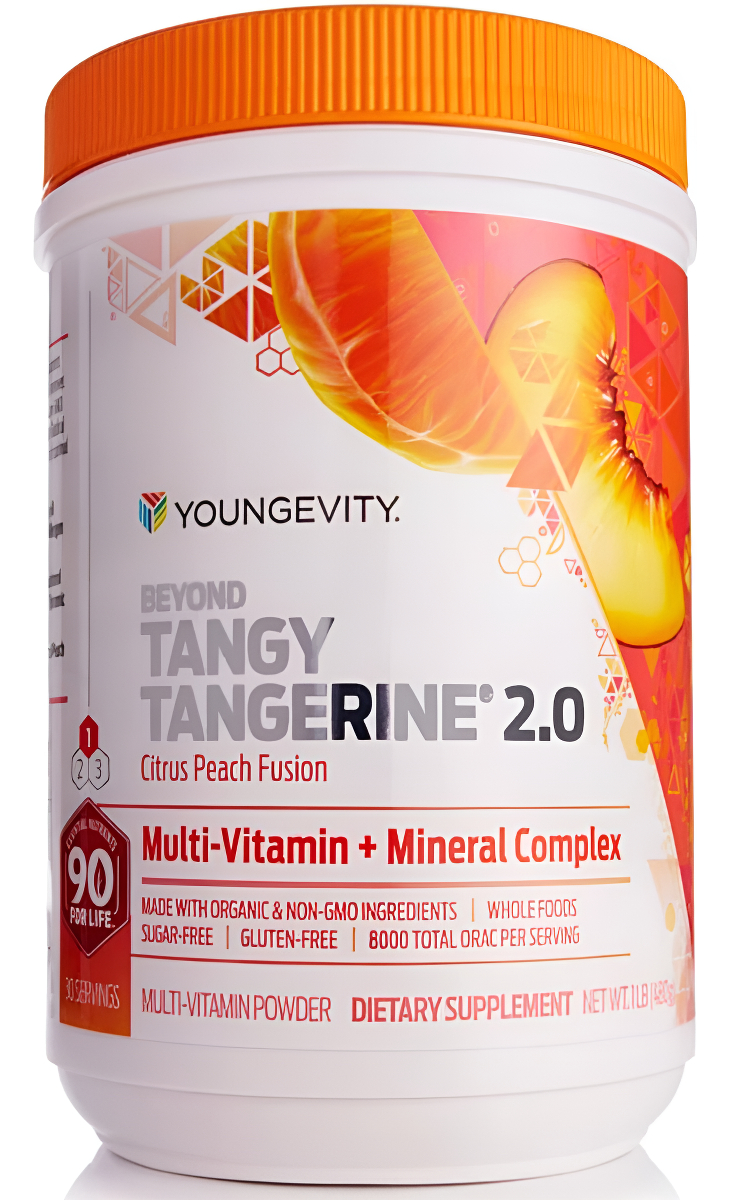 Youngevity Beyond Tangy Tangerine 2,0, Complejo Multivitamínico Y Multimineral En Polvo (1 Lb)
