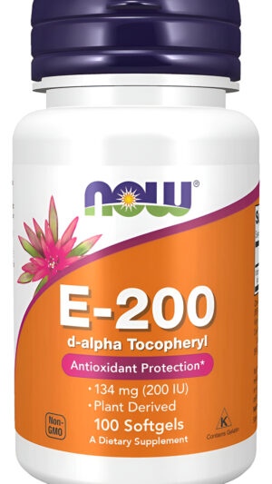Now Suplementos , Vitamina E 200 Iu, D Alfa Tocopheryl, Pro