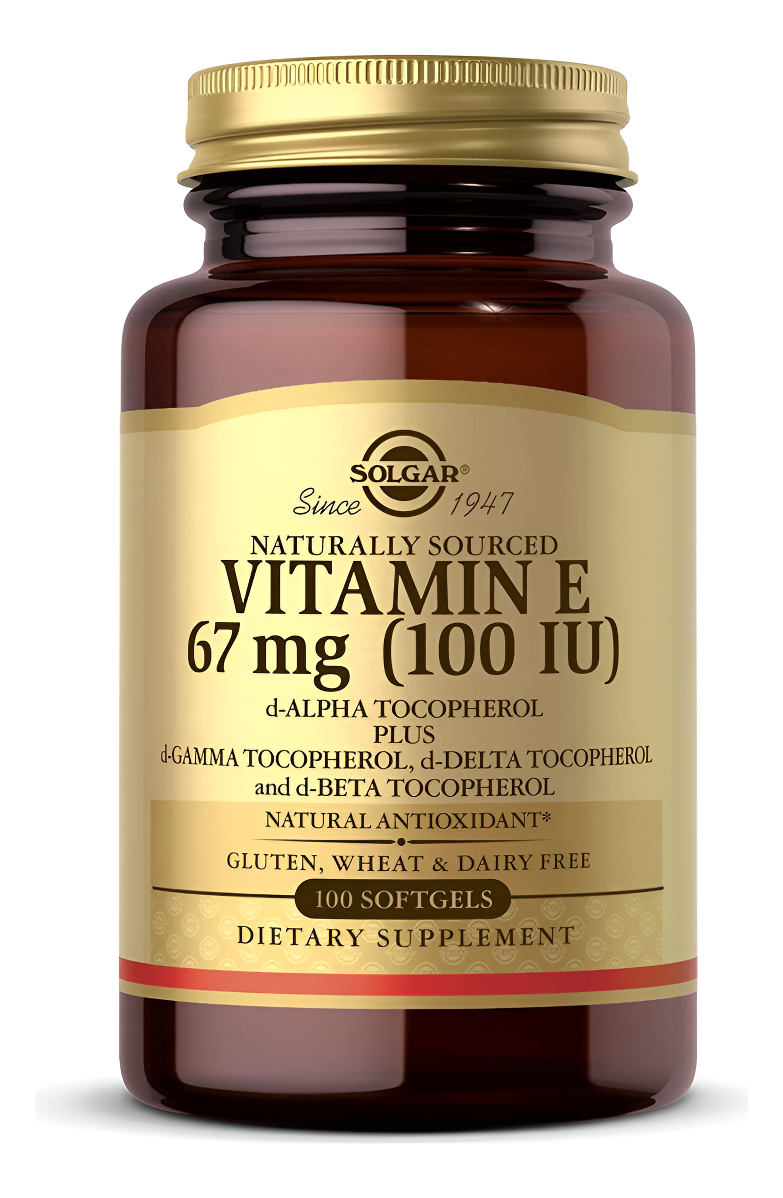 Solgar Vitamina E 67 Mg (100 Ui), 100 Cápsulas Blandas Mixtas, Antioxidantes Naturales