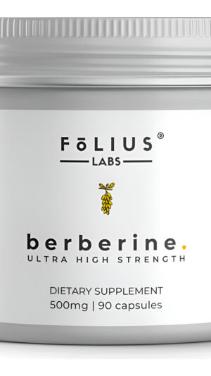 Clean Label Berberina Hcl 97% - Suplemento De Berberina Pura De Ultra Alta Resistencia De 500 Mg - Sin Gluten - 90 Cáps
