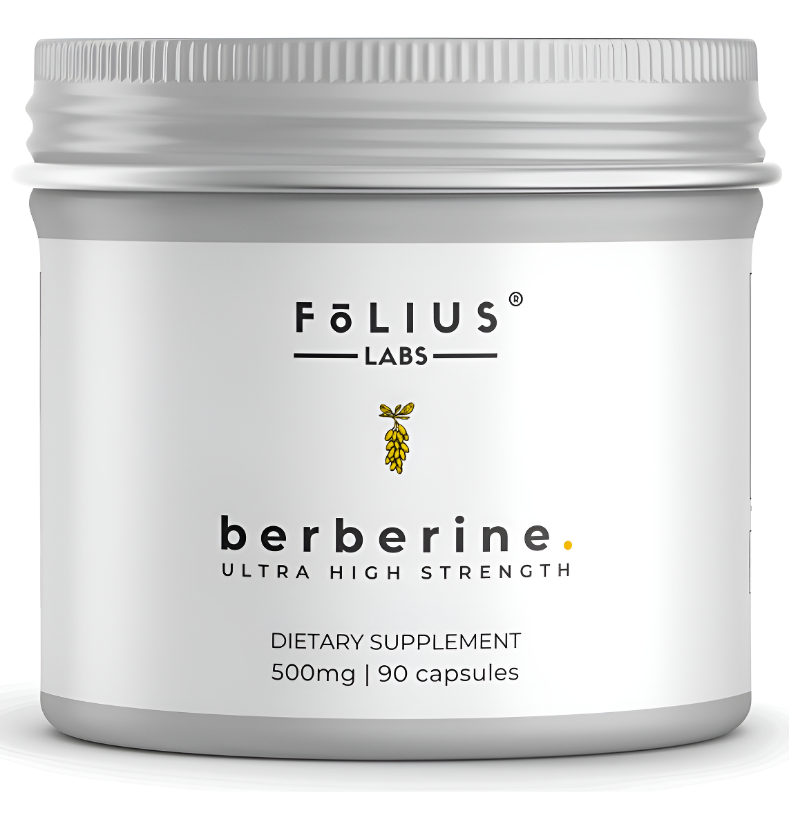 Clean Label Berberina Hcl 97% - Suplemento De Berberina Pura De Ultra Alta Resistencia De 500 Mg - Sin Gluten - 90 Cáps