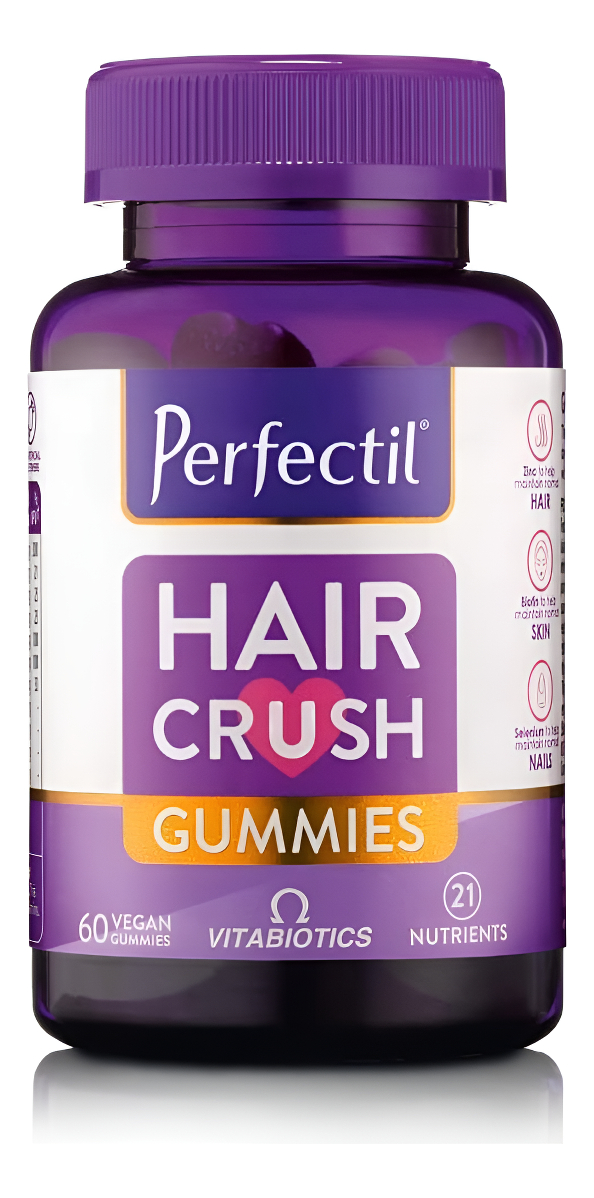 Perfectil Hair Crush Gomitas De Vitamina Veganas Fórmula Para El Crecimiento Y Engrosamiento Del Cabello 60 Unidades