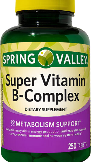 Spring Valley - Complejo Súper Vitamínico B, Apoyo Al Metabolismo, 250 Tabletas