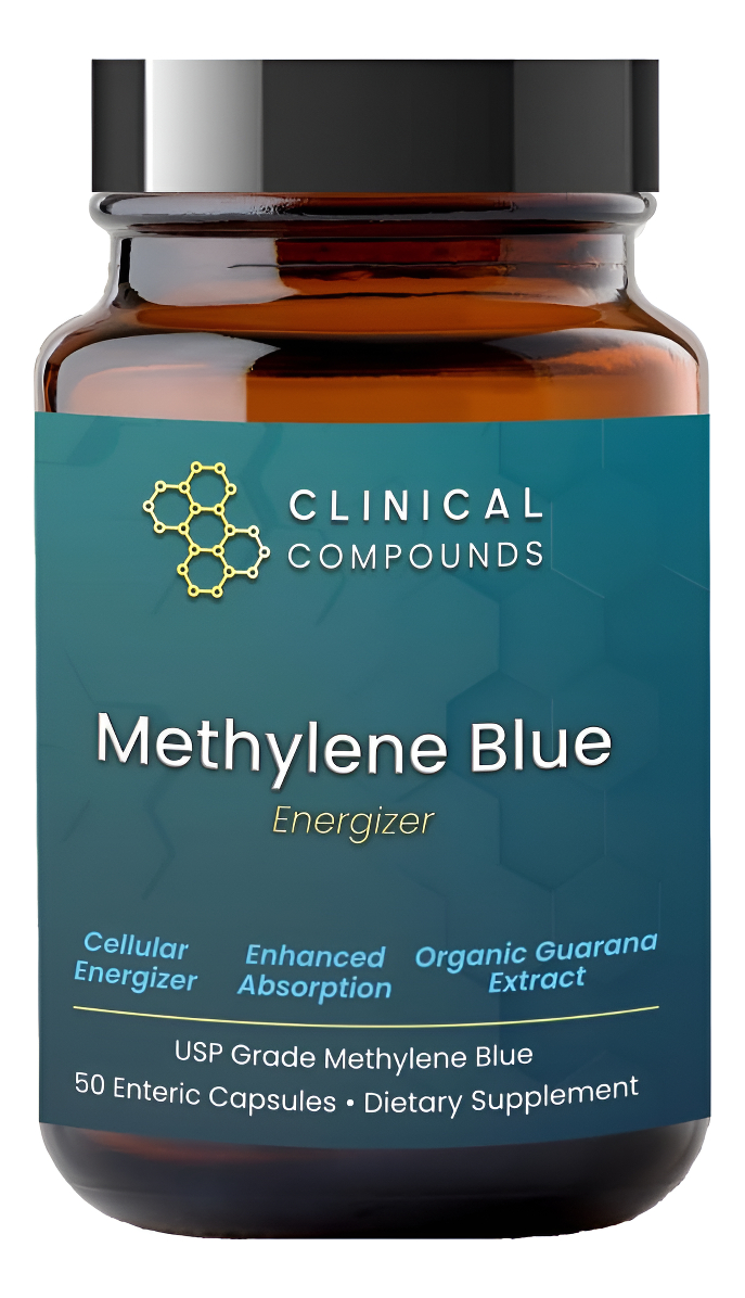 Mezcla Energética De Grado Farmacéutico Azul De Metileno, Cápsulas De 50 Unidades, Con Vitamina C Para Mayor Absorción