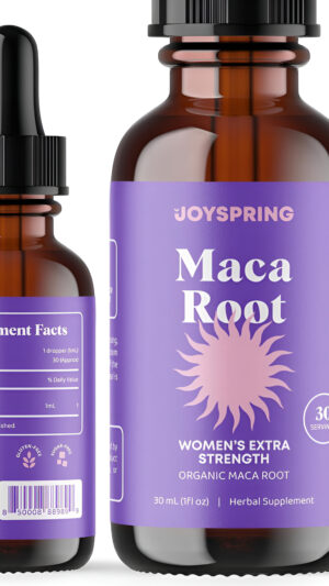 Joyspring Raíz De Maca Orgánica, Gotas Líquidas Naturales, Suplemento Herbal, 30 Ml