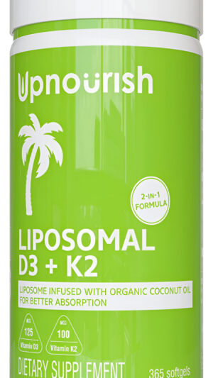 Vitamina Liposomal D3 K2 Mk7 365 Softgels   Vit D3 5000 Iu K