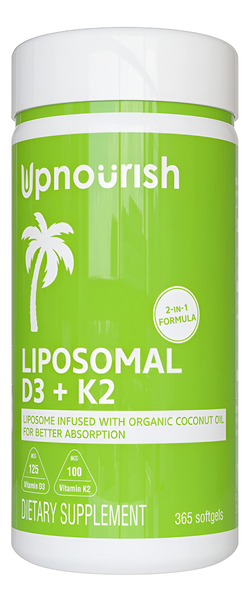 Vitamina Liposomal D3 K2 Mk7 365 Softgels Vit D3 5000 Iu K